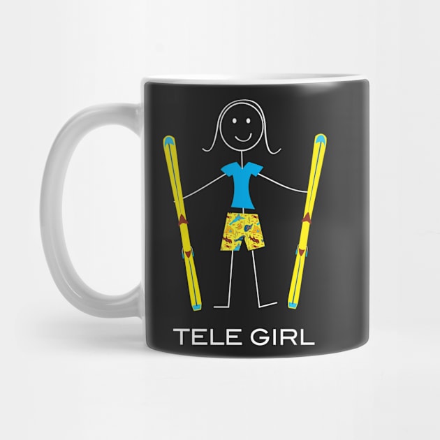 Funny Womens Telemark Skier design by whyitsme